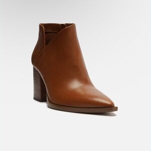 Elegant Brown Ankle Booties AREZZO, leather!